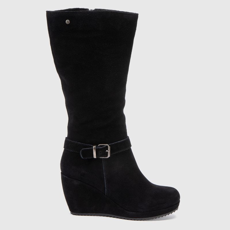 APOLOGY - Bota Larga Mujer Cuero Negro Apology