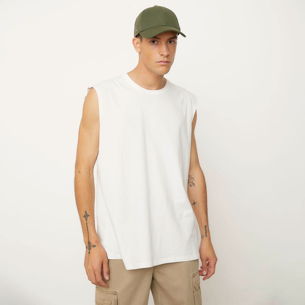 AMERICANINO - Polera Sin Manga Hombre Algodón Americanino