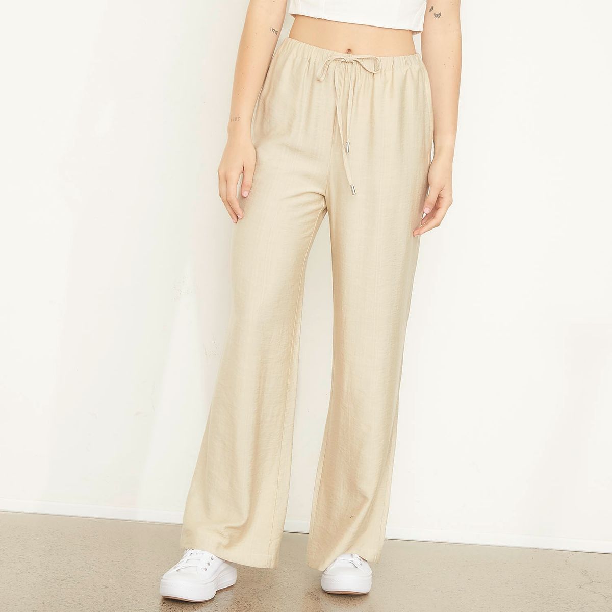 SYBILLA - Pantalón Mujer Viscosa Tiro Medio Sybilla