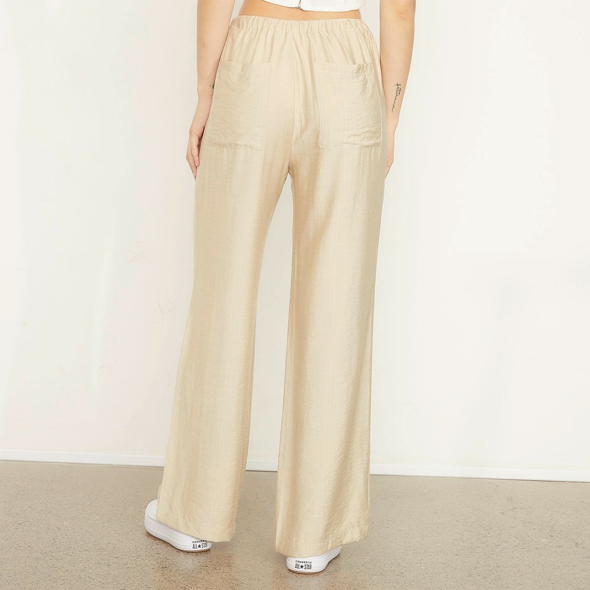 SYBILLA - Pantalón Mujer Viscosa Tiro Medio Sybilla