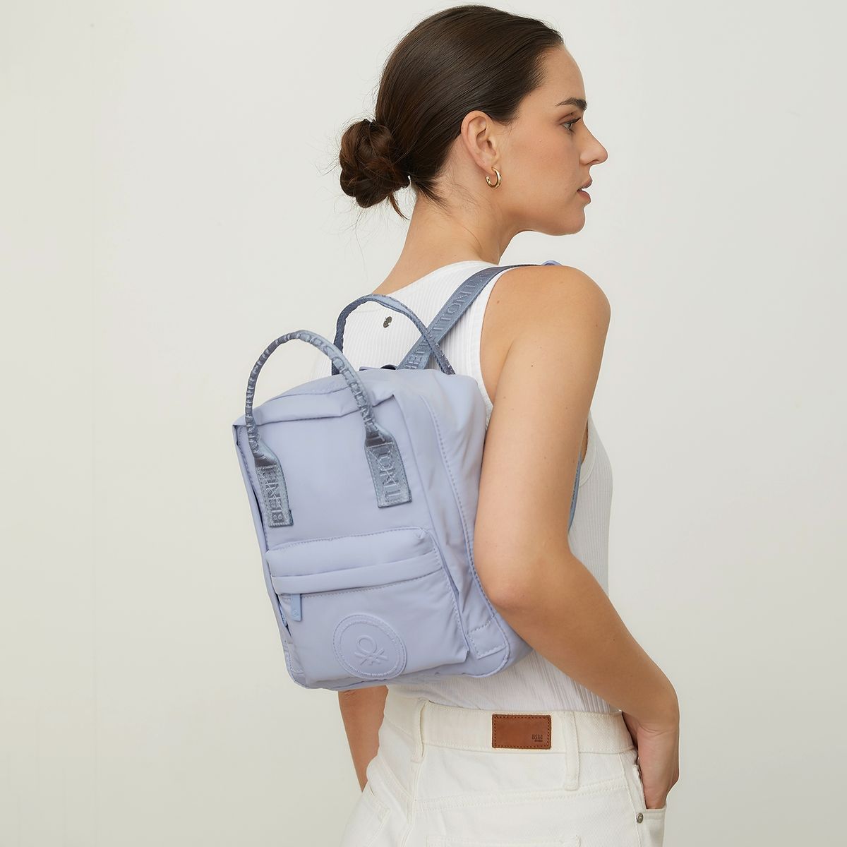 BENETTON - Mochila Negra Mujer Benetton