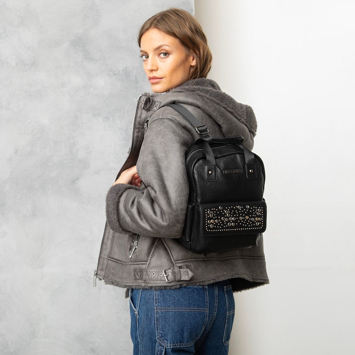 AMERICANINO - Mochila Mujer Negra Americanino