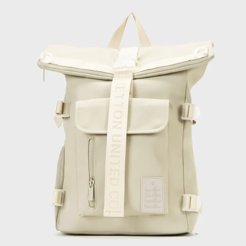 BENETTON - Mochila Negra Mujer Benetton