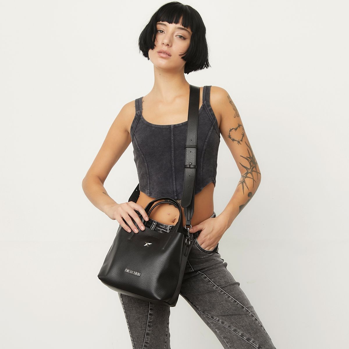 AMERICANINO - Cartera Mujer Negra Americanino