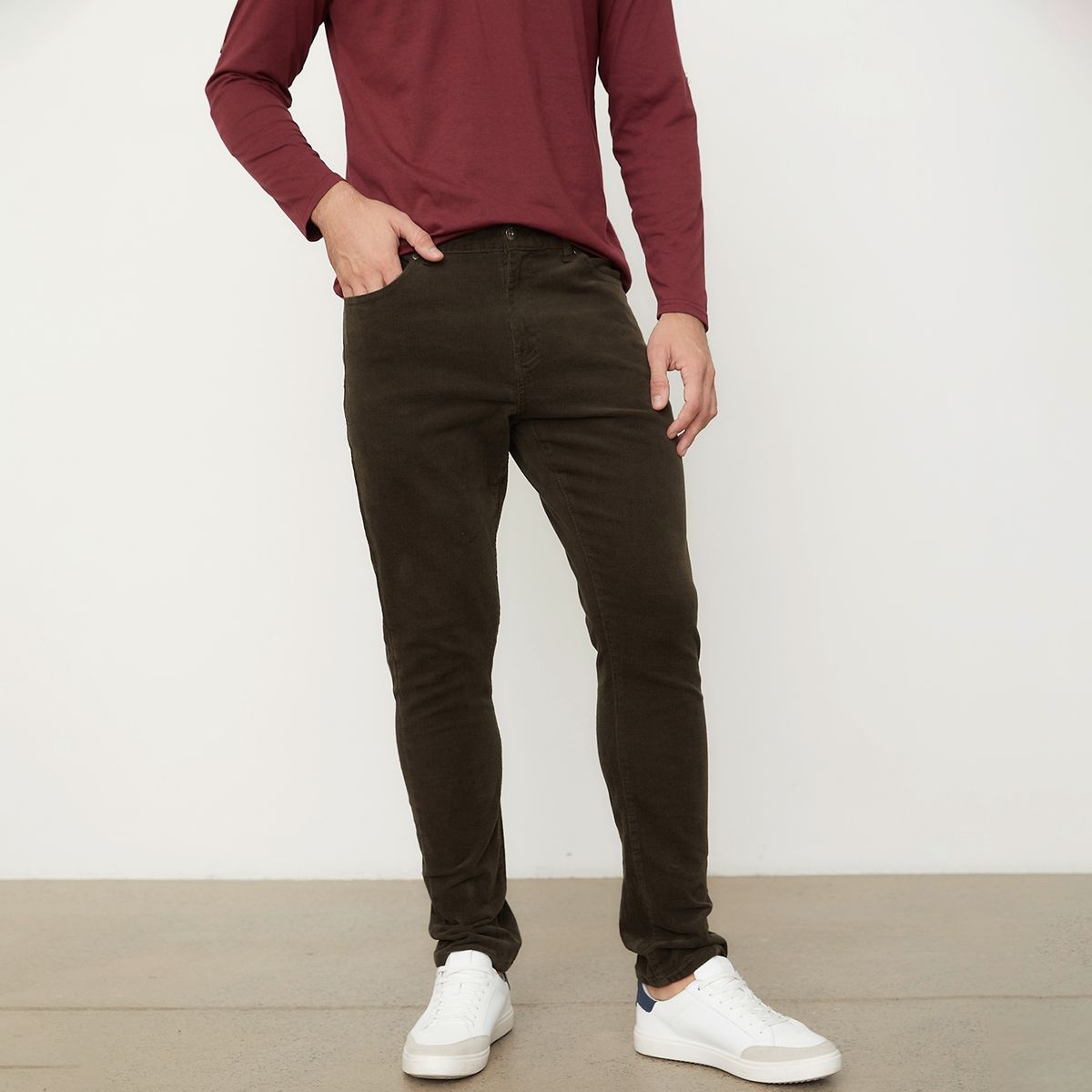 NEWPORT - Pantalón Skinny Fit Cotelé Hombre Newport