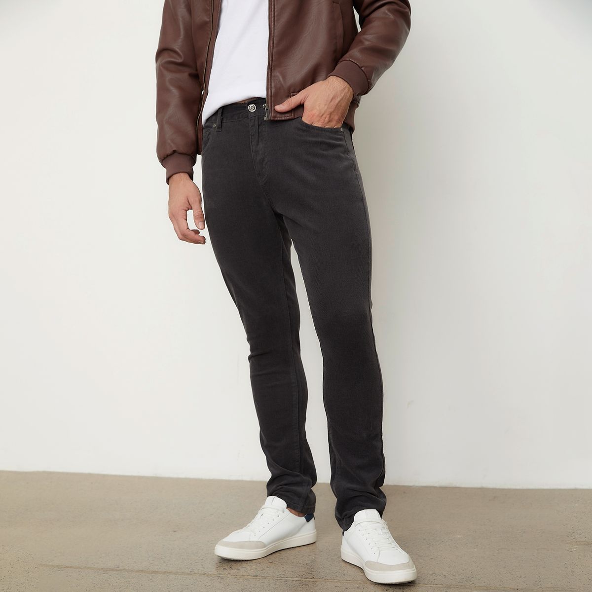 NEWPORT - Pantalón Skinny Fit Cotelé Hombre Newport
