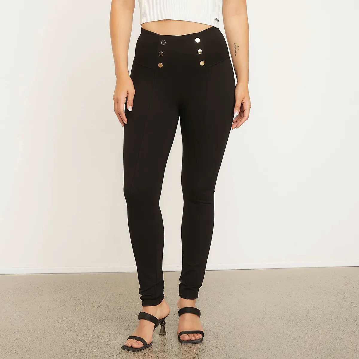 MOSSIMO - Pantalón De Buzo Skinny Tiro Medio Mujer Mossimo