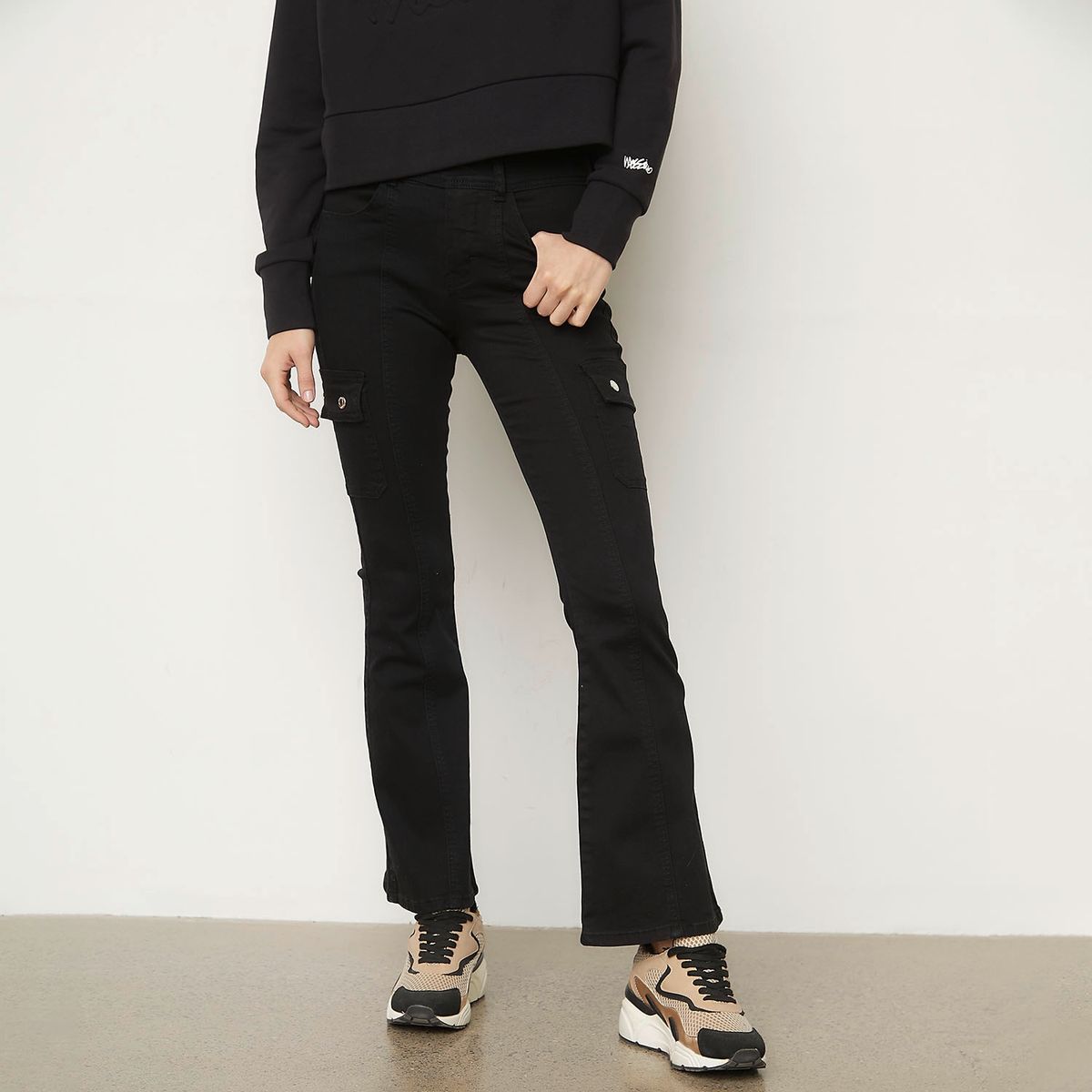 MOSSIMO - Jeans Flare Tiro Alto Mujer Mossimo