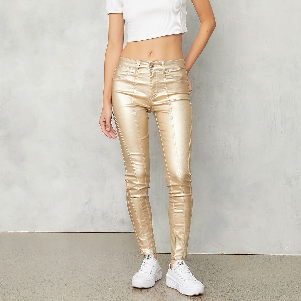 AMERICANINO - Pantalón Skinny Tiro Medio Mujer Americanino