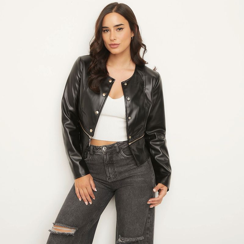 MOSSIMO - Chaqueta De Cuero Mujer Mossimo