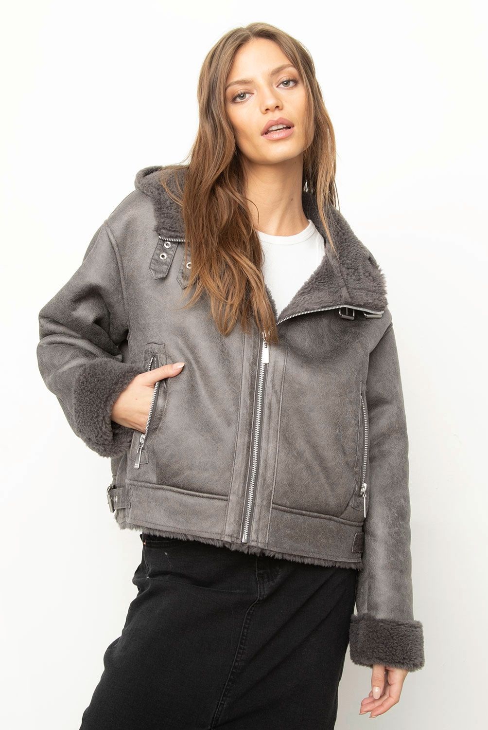 AMERICANINO - Chaqueta Eco Cuero Mujer Americanino