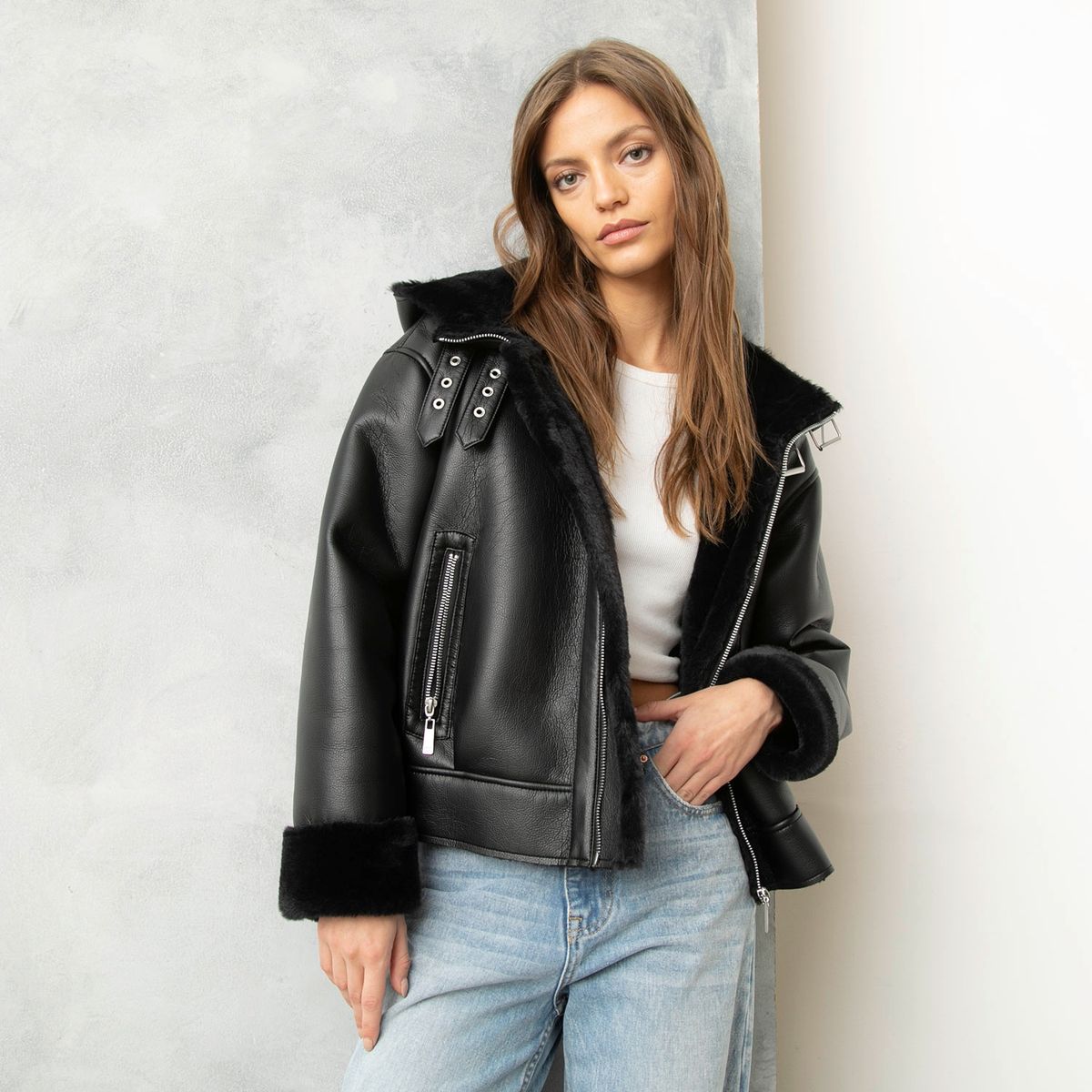 AMERICANINO - Chaqueta Eco Cuero Mujer Americanino