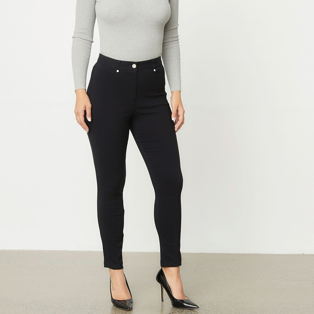 MOSSIMO - Pantalón Skinny Tiro Medio Mujer Mossimo