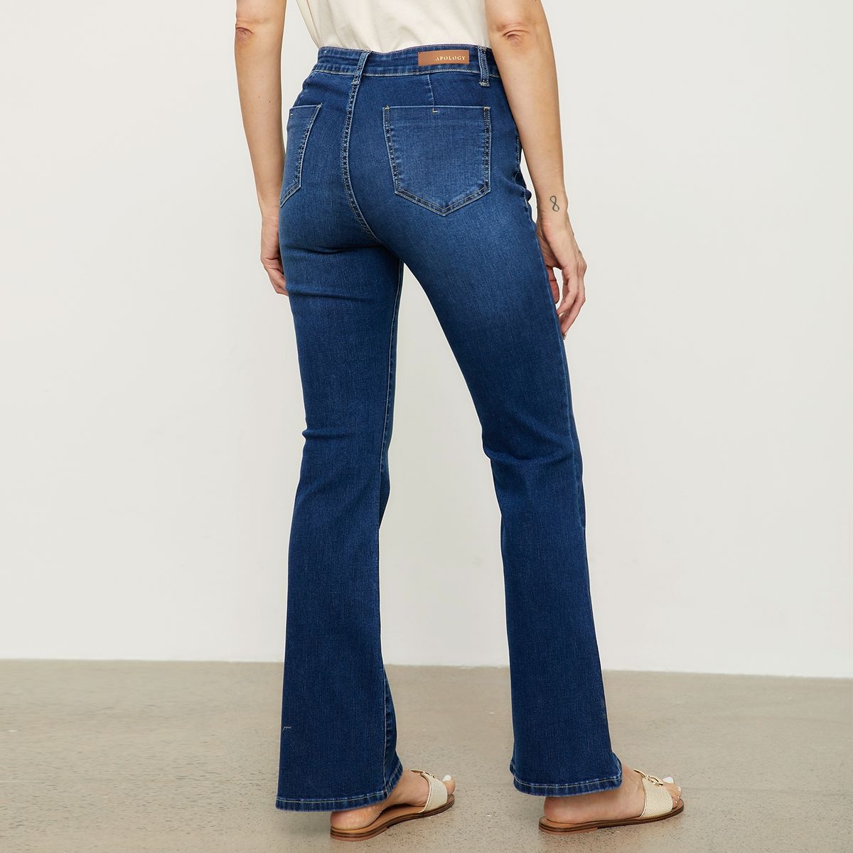 APOLOGY - Jeans Flare Tiro Alto Mujer Apology