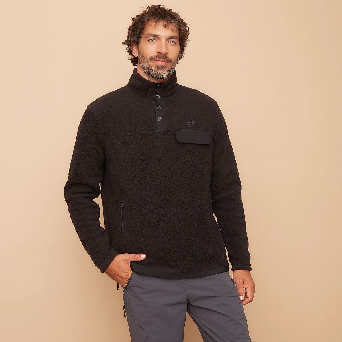 MOUNTAIN GEAR - Polerón Deportivo De Polar Hombre  Mountain Gear