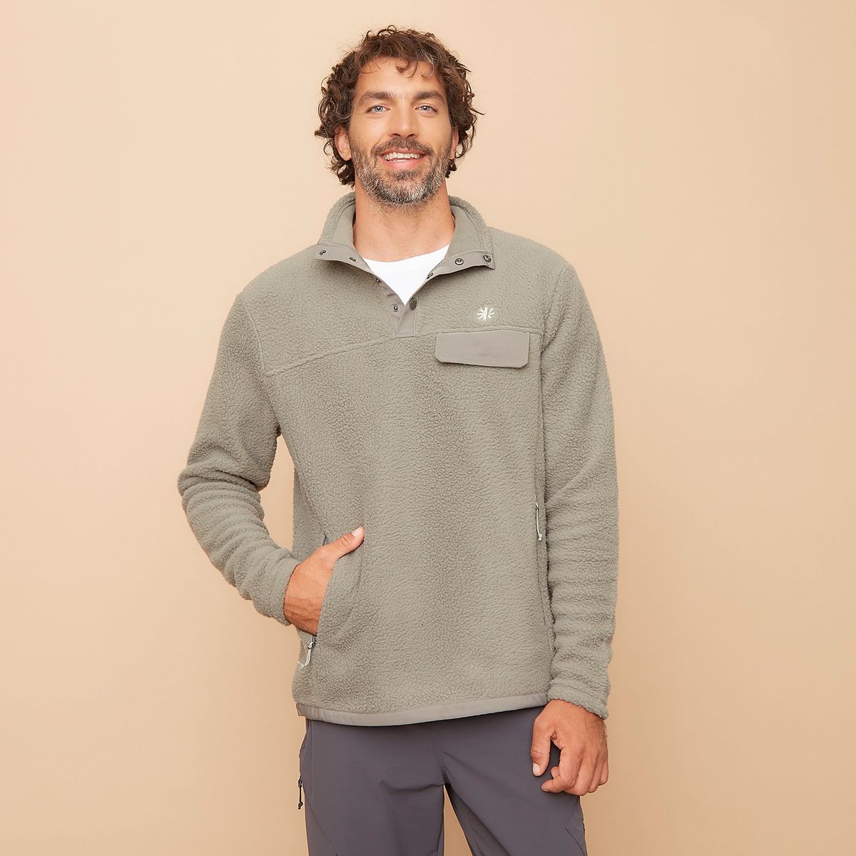 MOUNTAIN GEAR - Polerón Deportivo De Polar Hombre  Mountain Gear