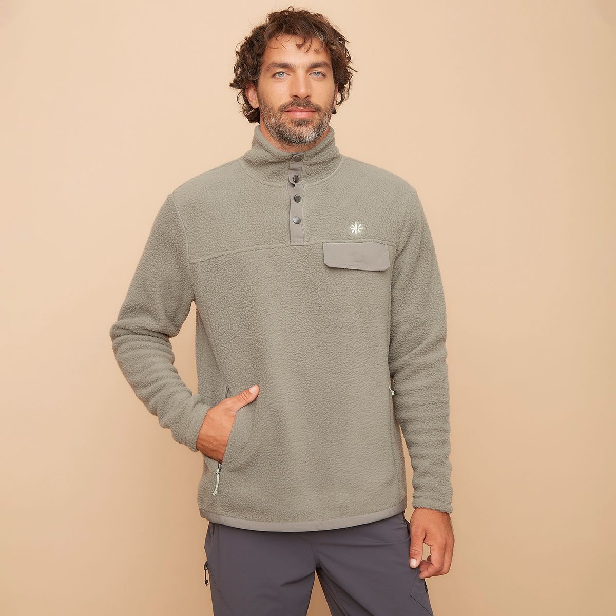 MOUNTAIN GEAR - Polerón Deportivo De Polar Hombre  Mountain Gear