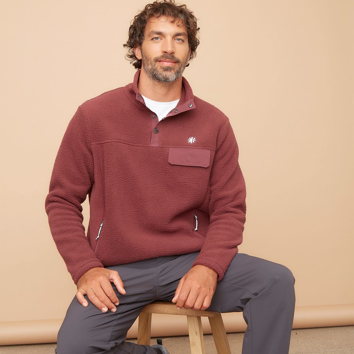 MOUNTAIN GEAR - Polerón Deportivo De Polar Hombre  Mountain Gear