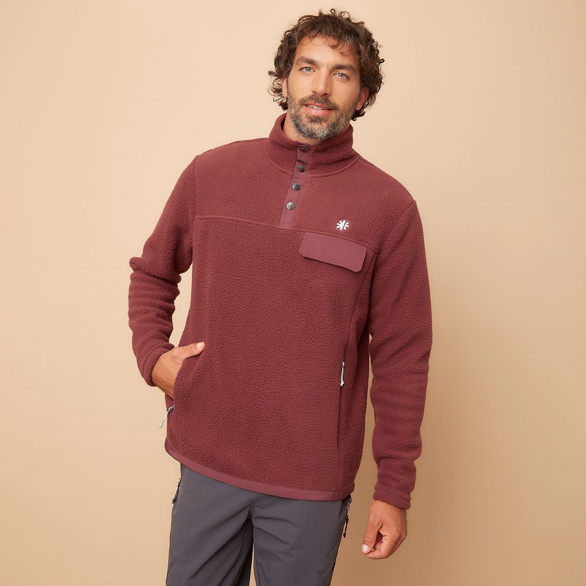 MOUNTAIN GEAR - Polerón Deportivo De Polar Hombre  Mountain Gear