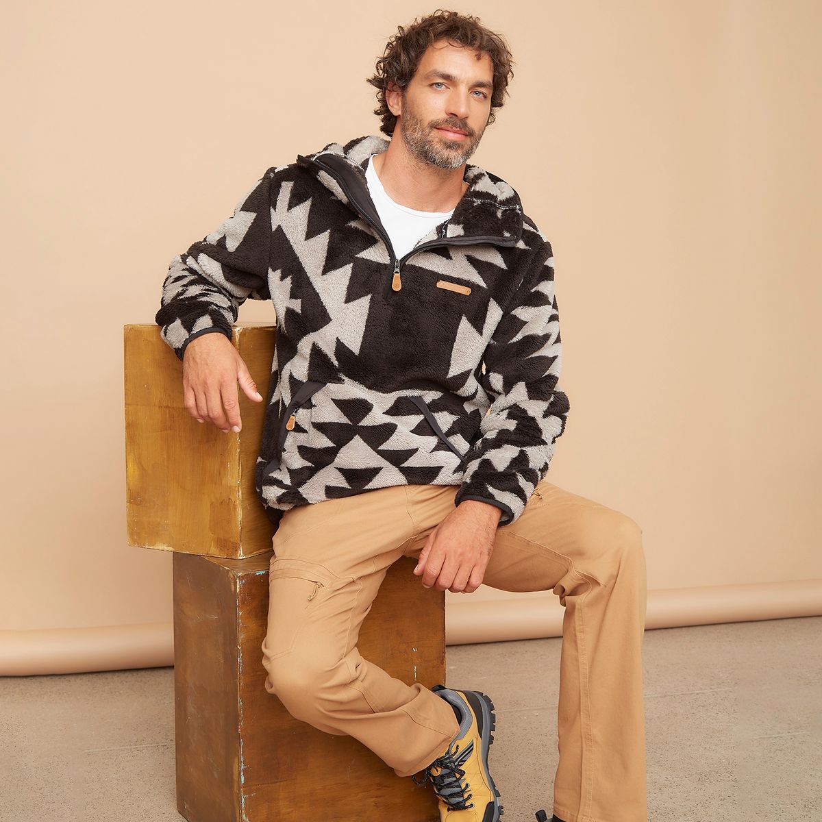 MOUNTAIN GEAR - Polerón Deportivo De Polar Hombre  Mountain Gear