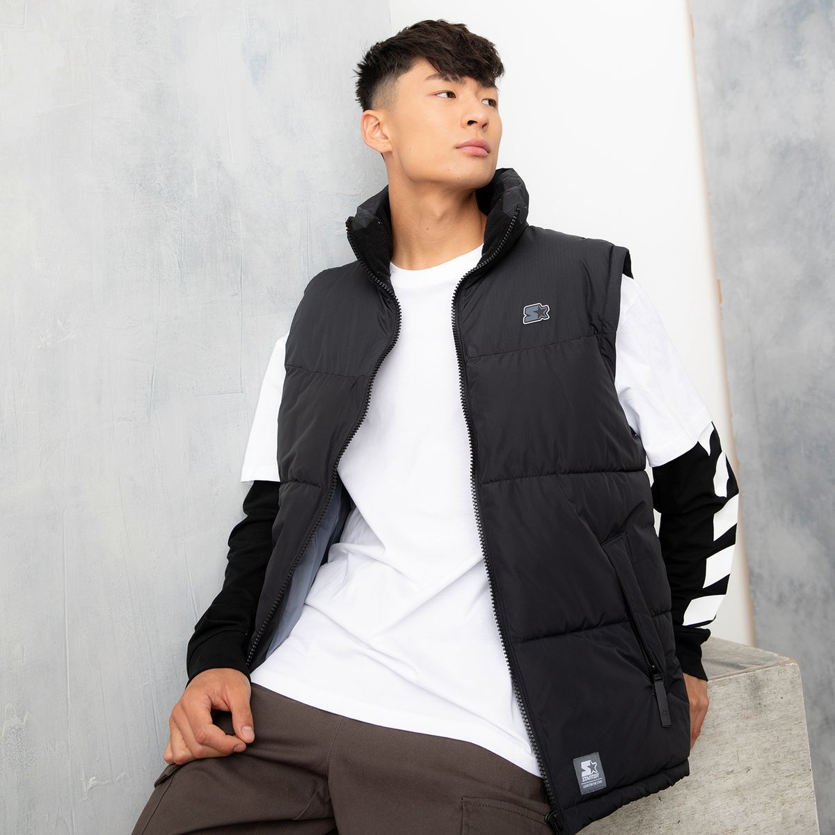 STARTER - Parka Sin Mangas Puffer Outerwear Recto Hombre Starter