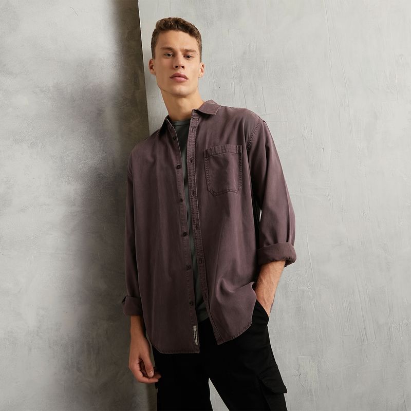 AMERICANINO - Camisa Manga Larga Gabardina Regular Hombre Americanino