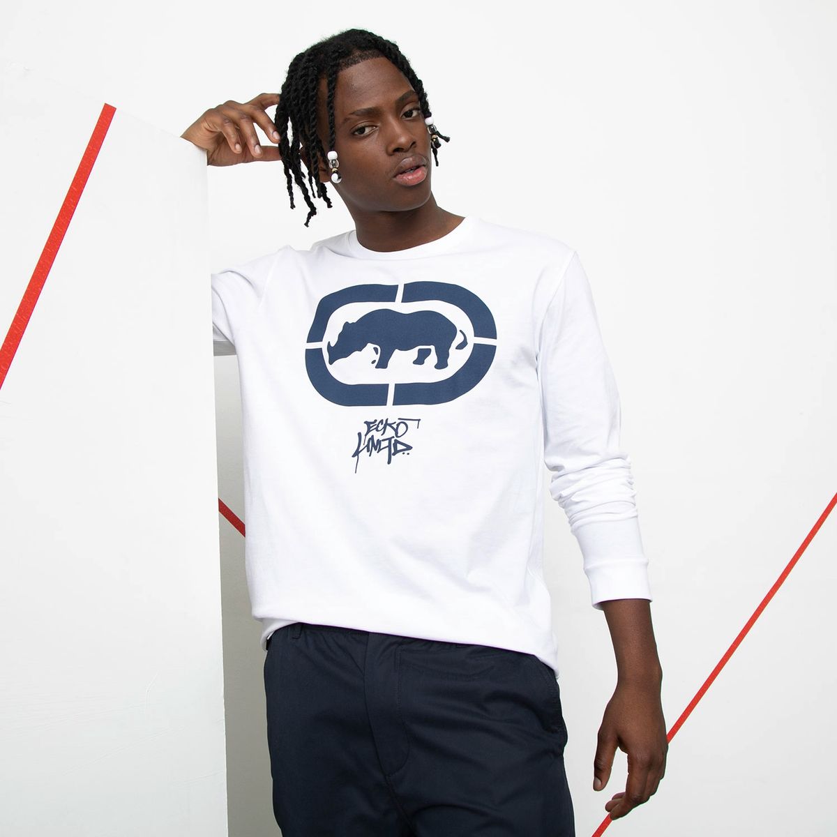 ECKO - Polera Manga Larga Long Fit Hombre Ecko