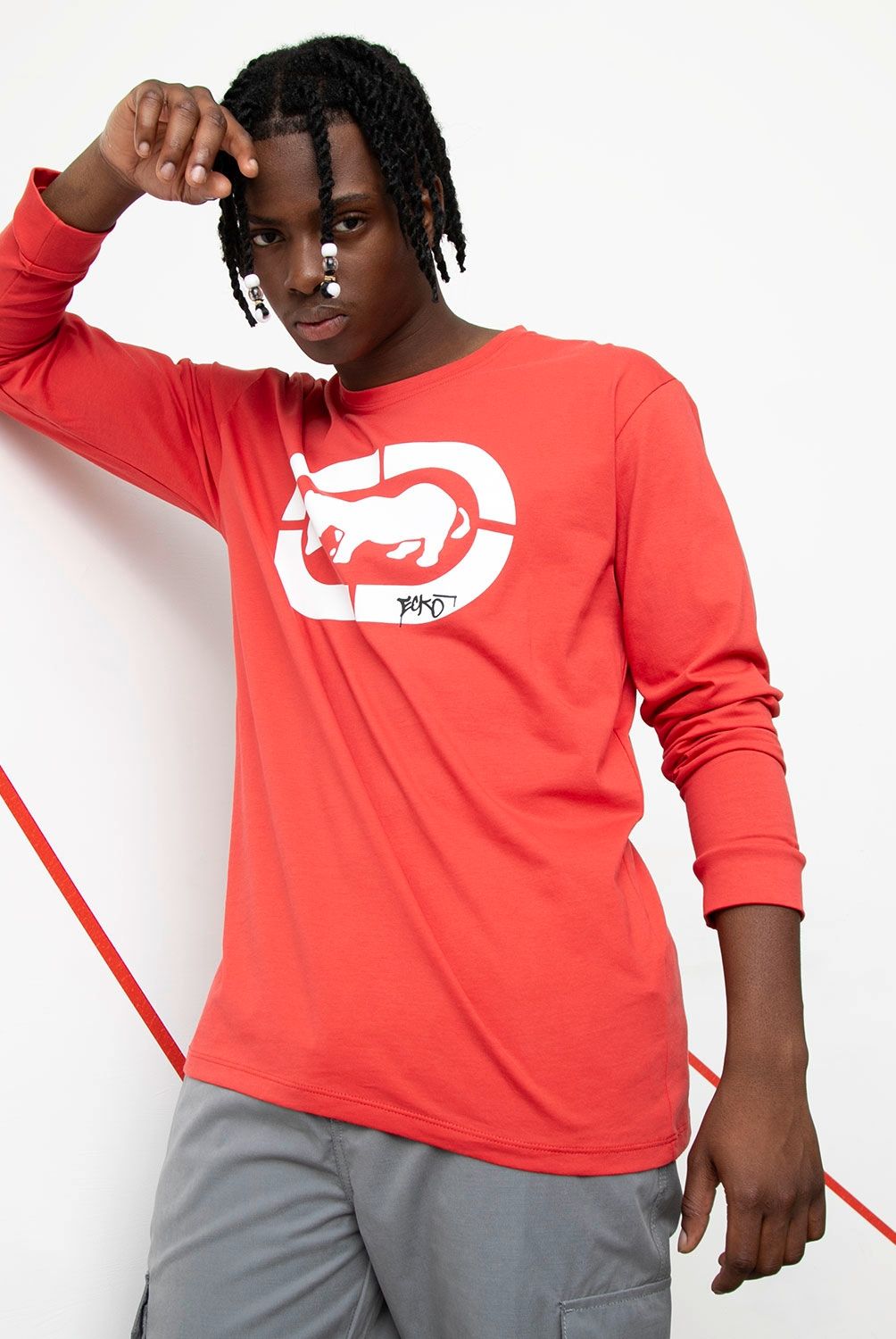 ECKO - Polera Manga Larga Long Fit Hombre Ecko