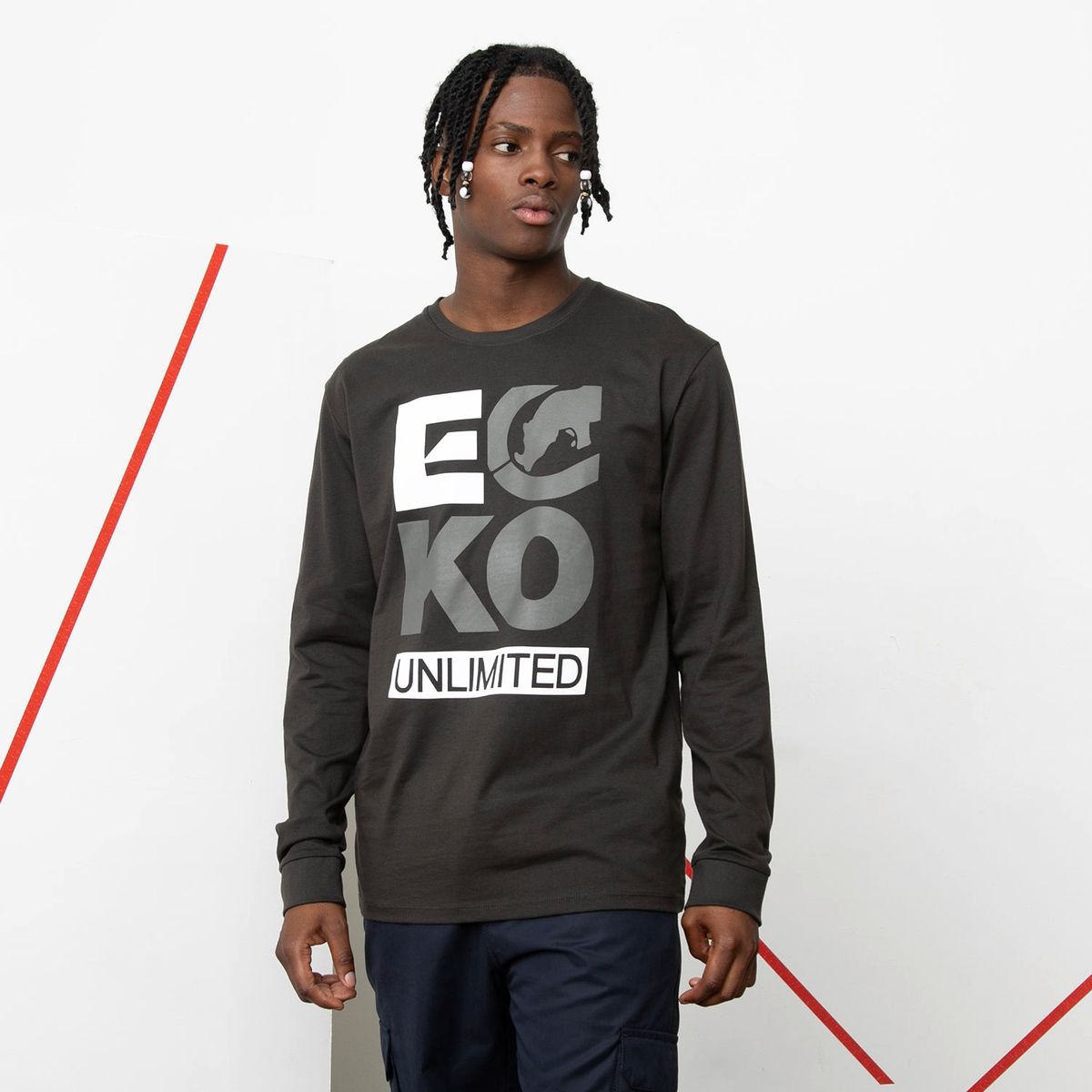 ECKO - Polera Manga Larga Long Fit Hombre Ecko