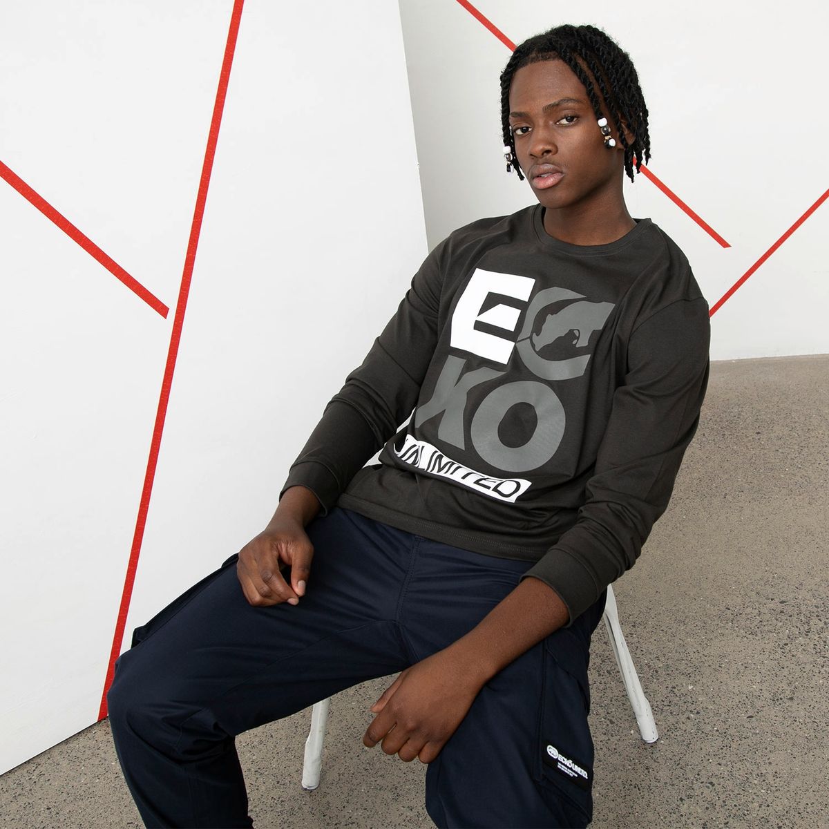 ECKO - Polera Manga Larga Long Fit Hombre Ecko