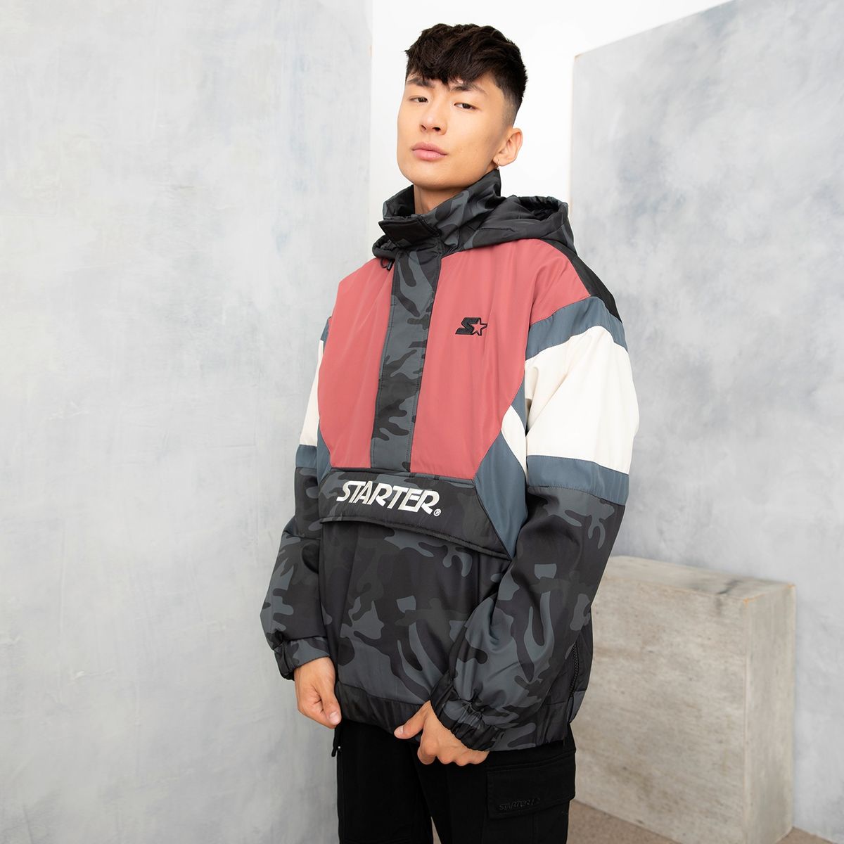 STARTER - Cortaviento Casual Recto Hombre Starter