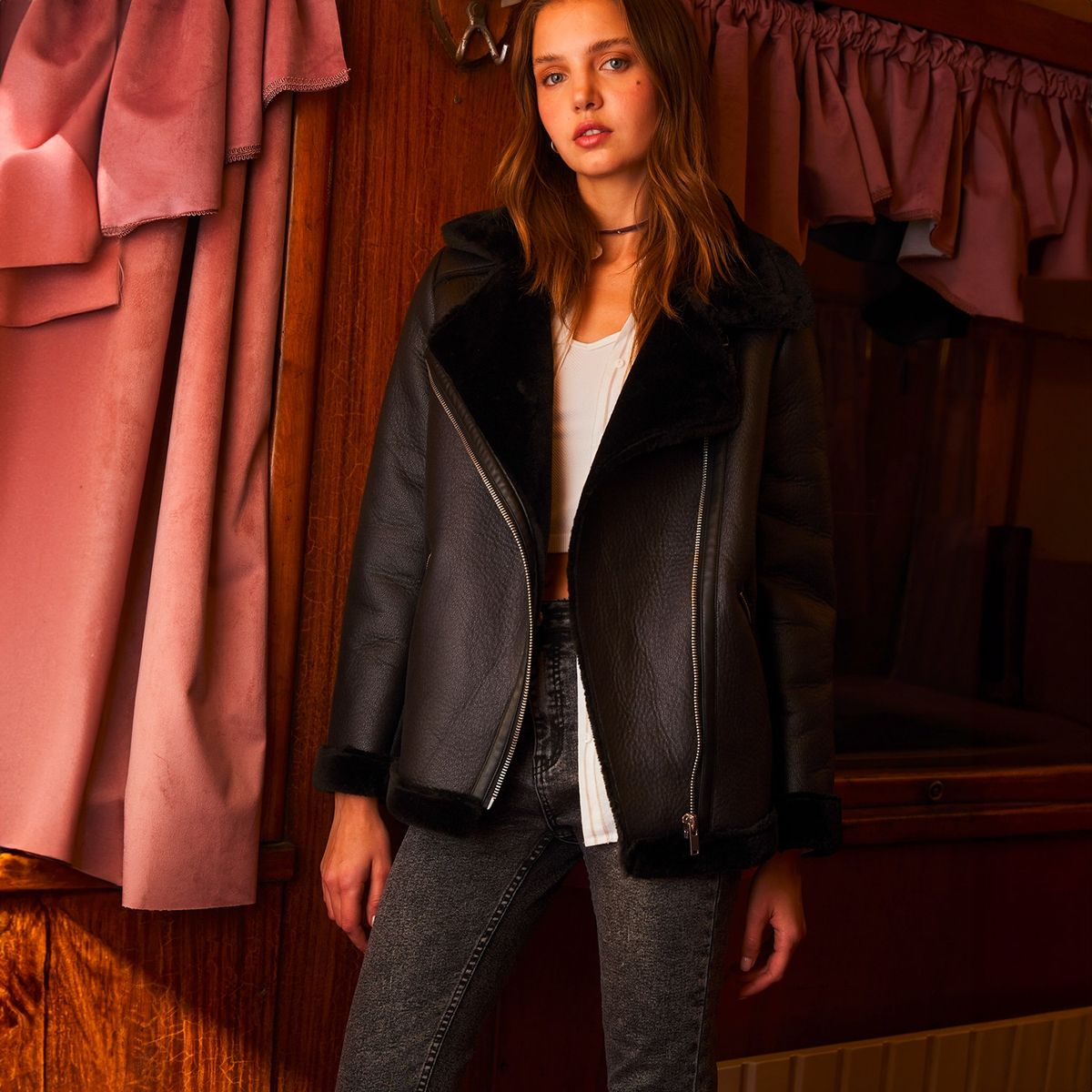 SYBILLA - Chaquetón Eco Cuero Mujer Sybilla