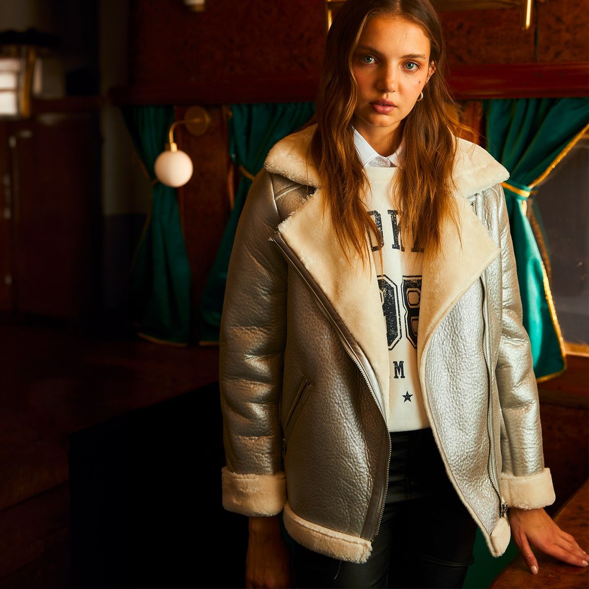 SYBILLA - Chaquetón Eco Cuero Mujer Sybilla