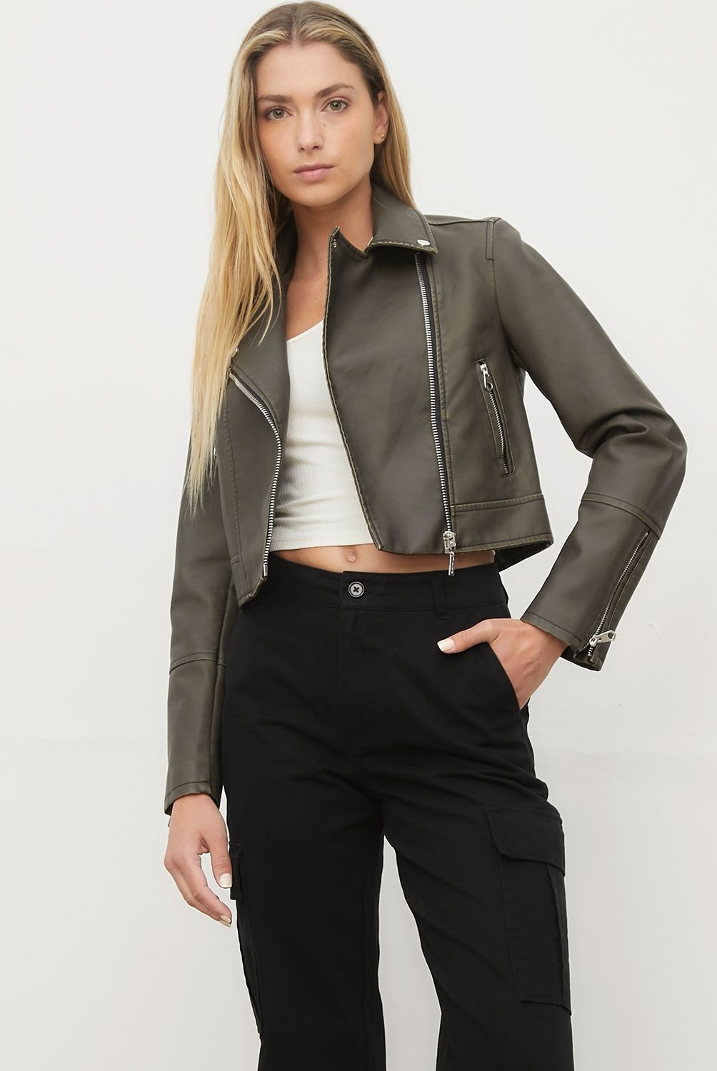 SYBILLA - Chaqueta De Cuero Mujer Sybilla