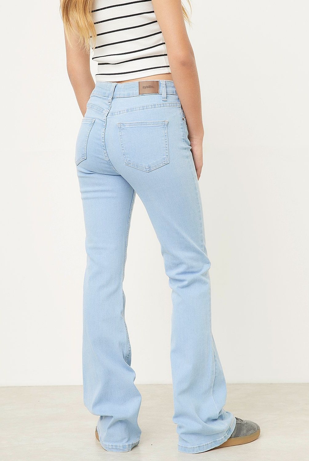 SYBILLA - Jeans Sybilla Flare Tiro Medio Mujer Algodón