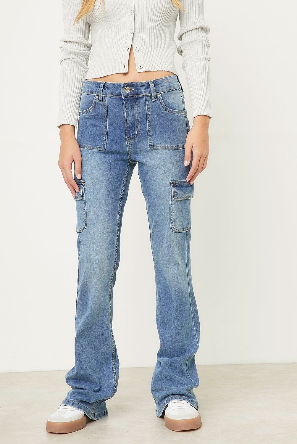 SYBILLA - Jeans Sybilla Flare Tiro Medio Mujer Algodón