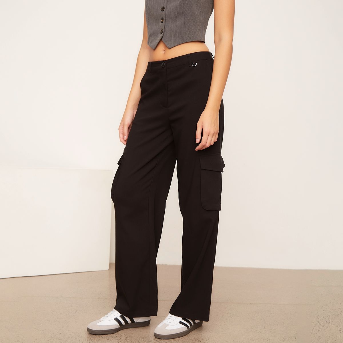 SYBILLA - Pantalón Cargo Tiro Bajo Mujer Sybilla