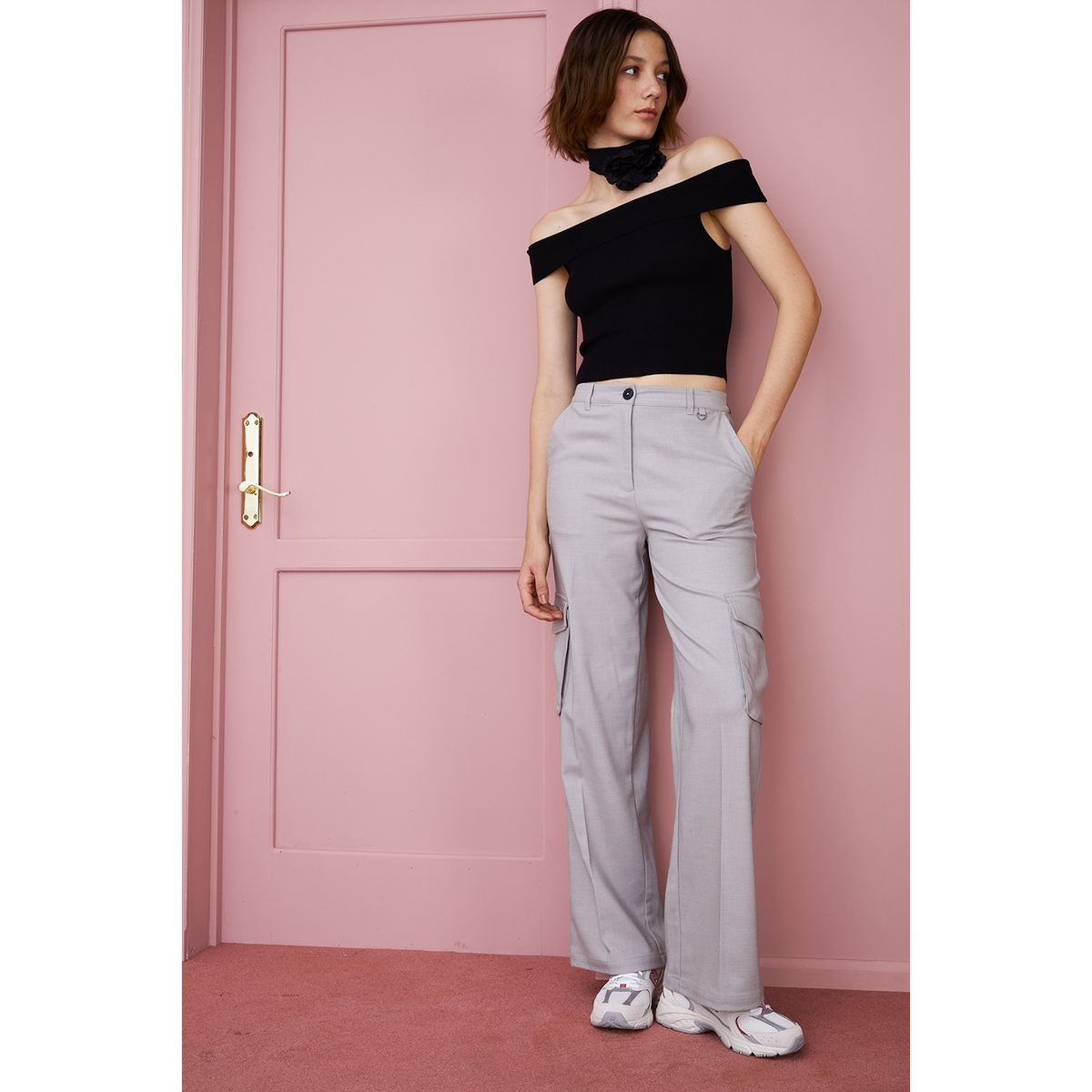 SYBILLA - Pantalón Cargo Tiro Bajo Mujer Sybilla
