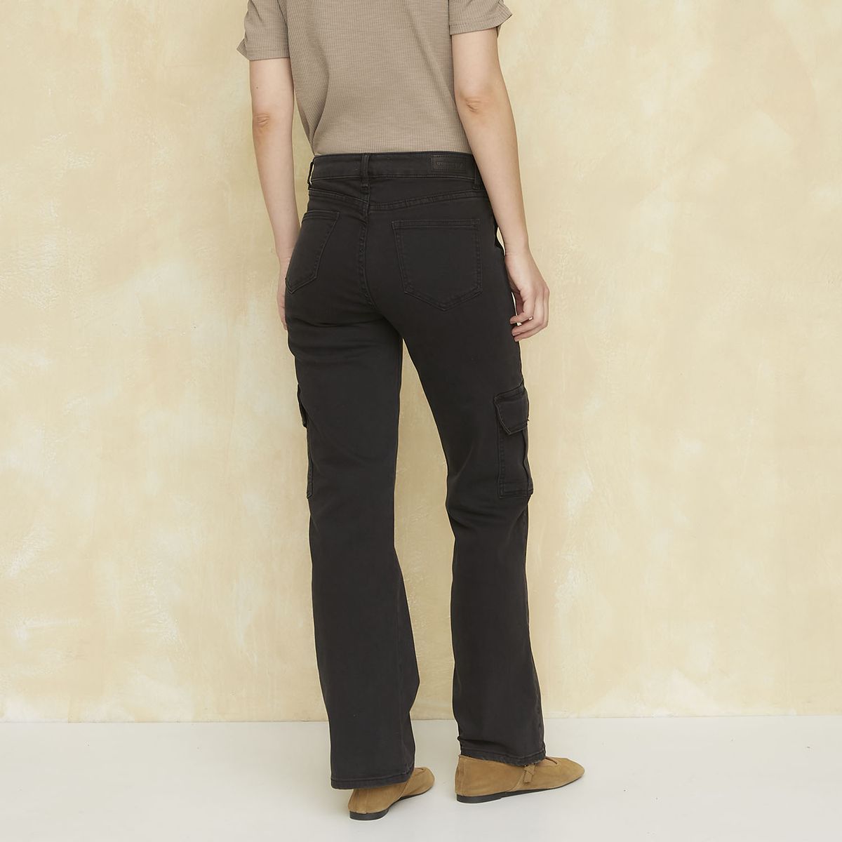 UNIVERSITY CLUB - Pantalón Cargo Tiro Alto Mujer University Club Algodón