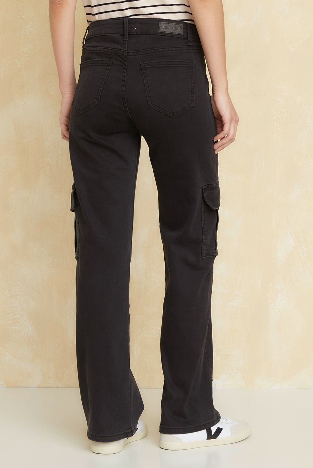UNIVERSITY CLUB - Pantalón Cargo Tiro Alto Mujer University Club Algodón