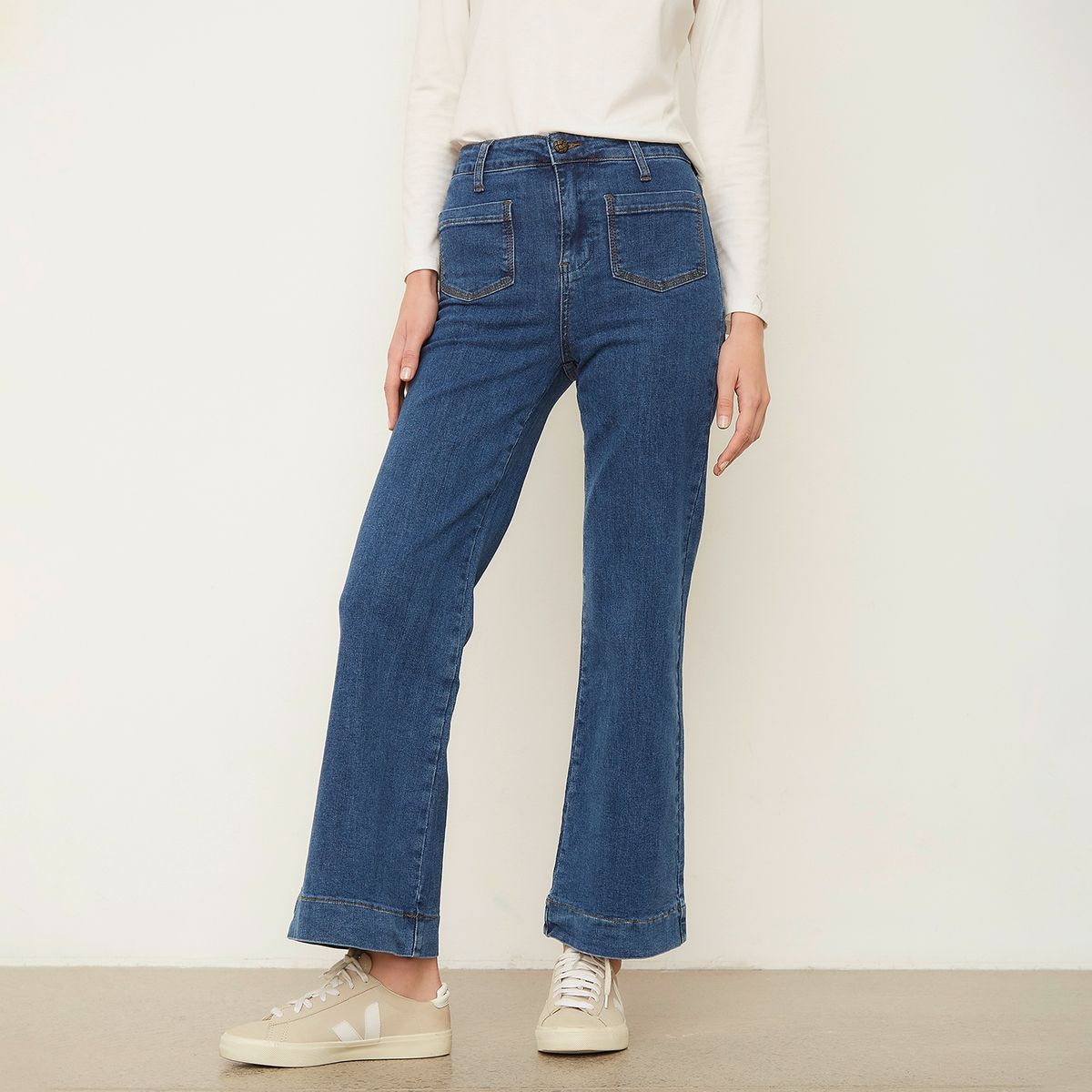 UNIVERSITY CLUB - Jeans Recto Tiro Alto Mujer University Club