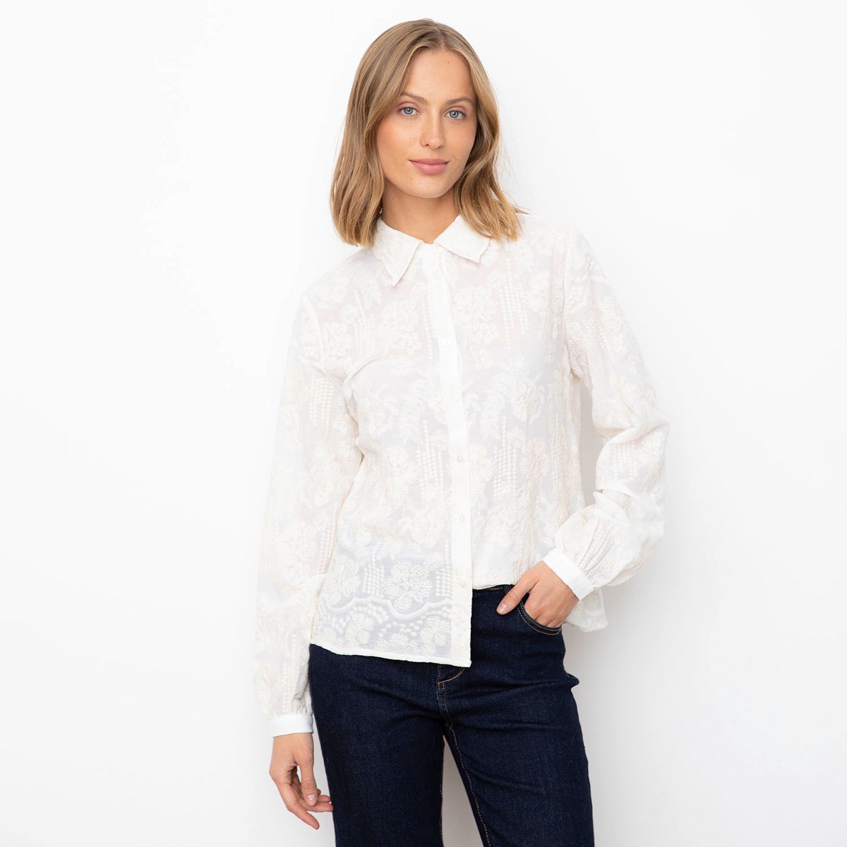 ELLE - Blusa Manga Larga Mujer Elle