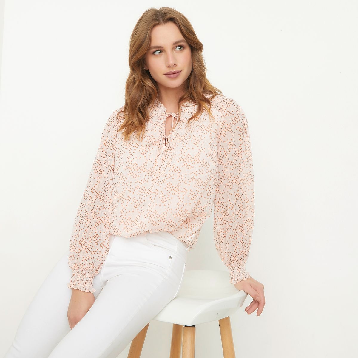 ELLE - Blusa Manga Larga Mujer Elle