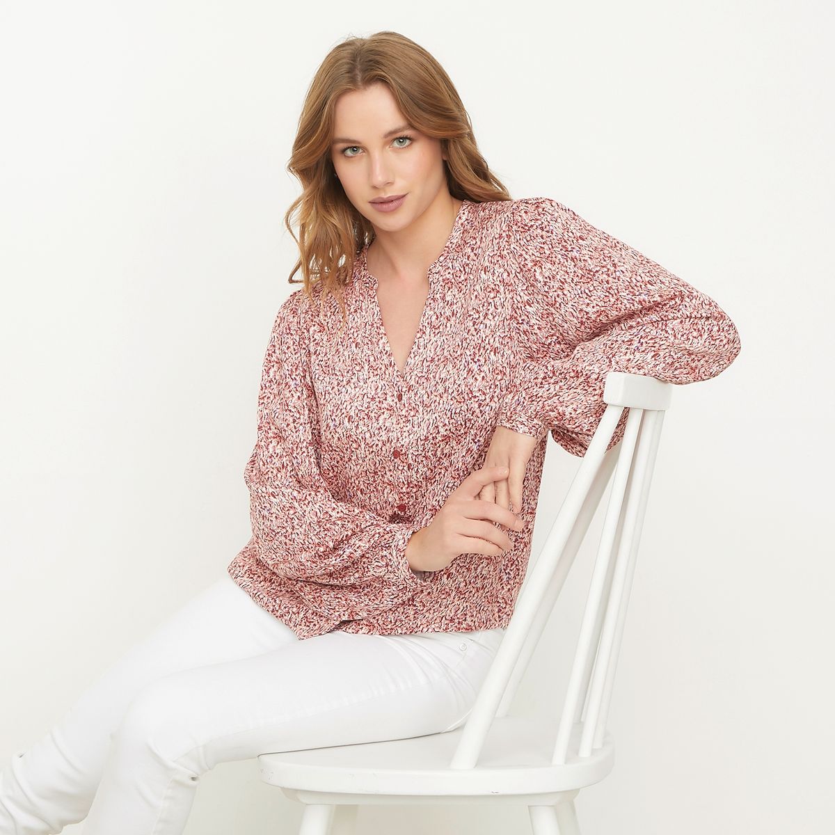 ELLE - Blusa Manga Larga Mujer Elle