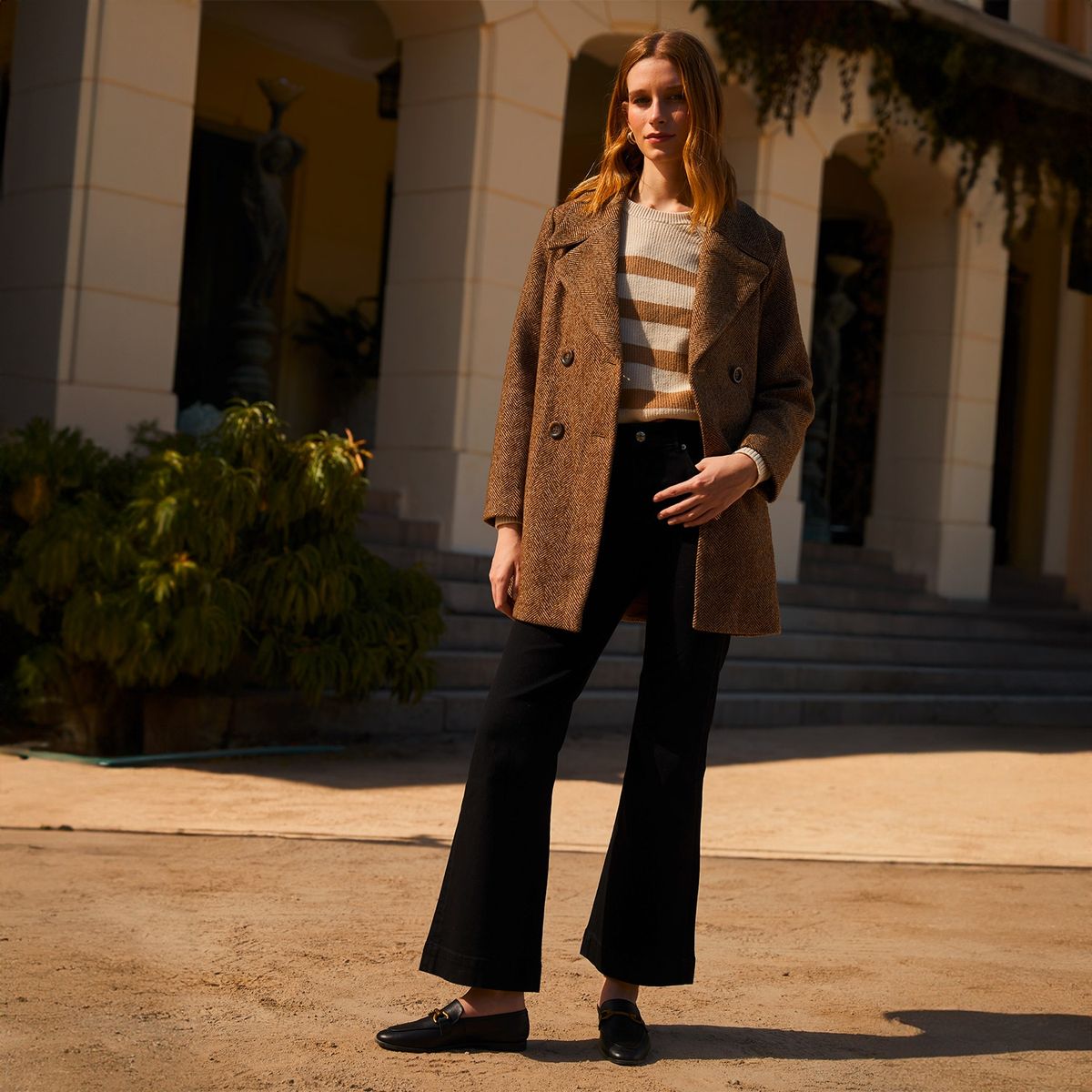 ELLE - Abrigo Lana Mujer Elle