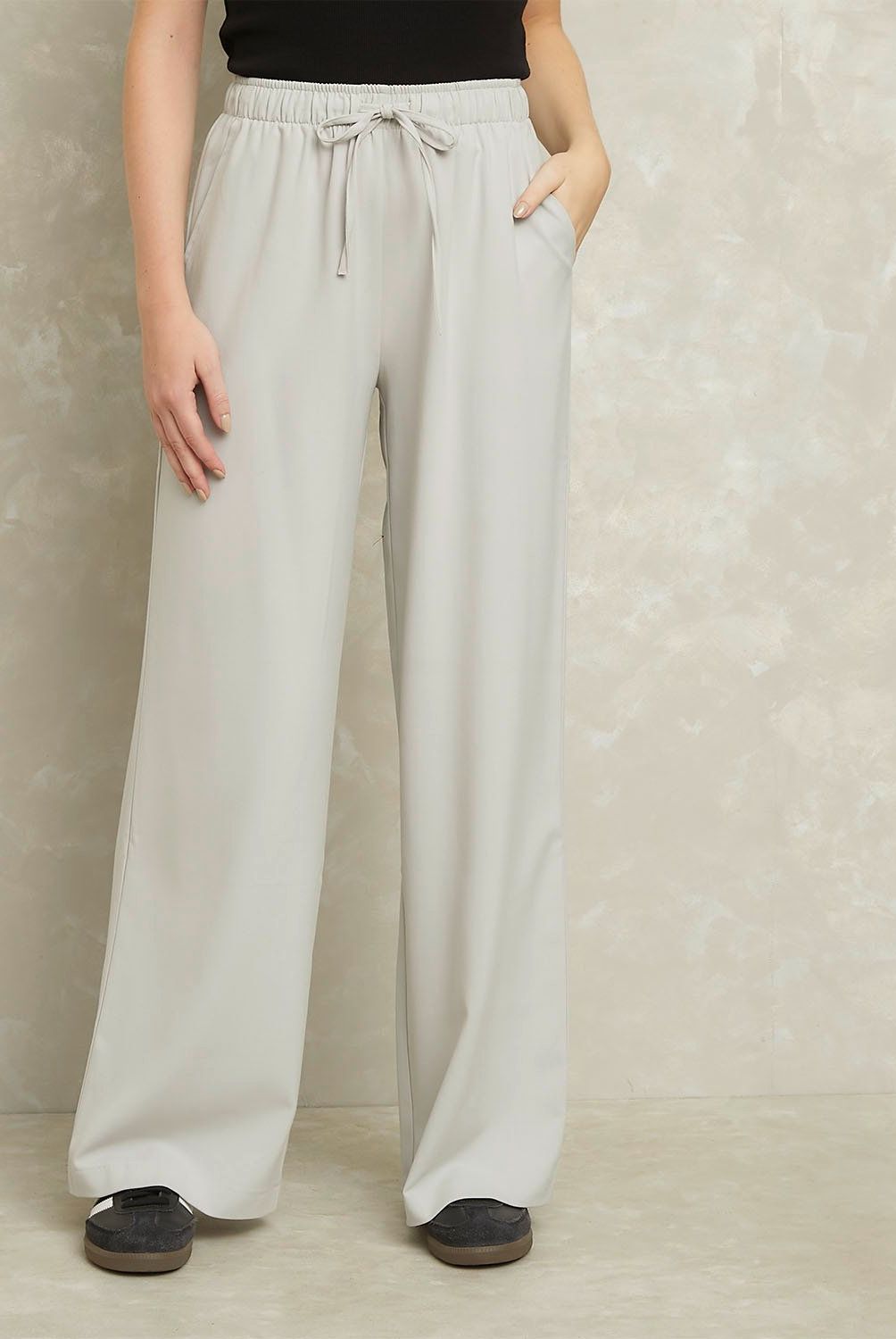 SYBILLA - Pantalón Pijamero Wide Leg Tiro Alto Mujer Sybilla