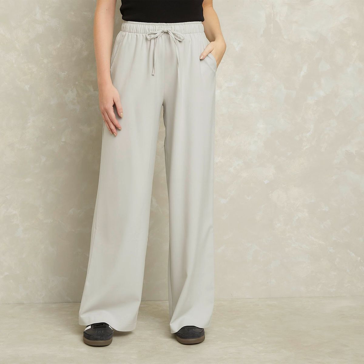 SYBILLA - Pantalón Wide Leg Tiro Alto Mujer Sybilla
