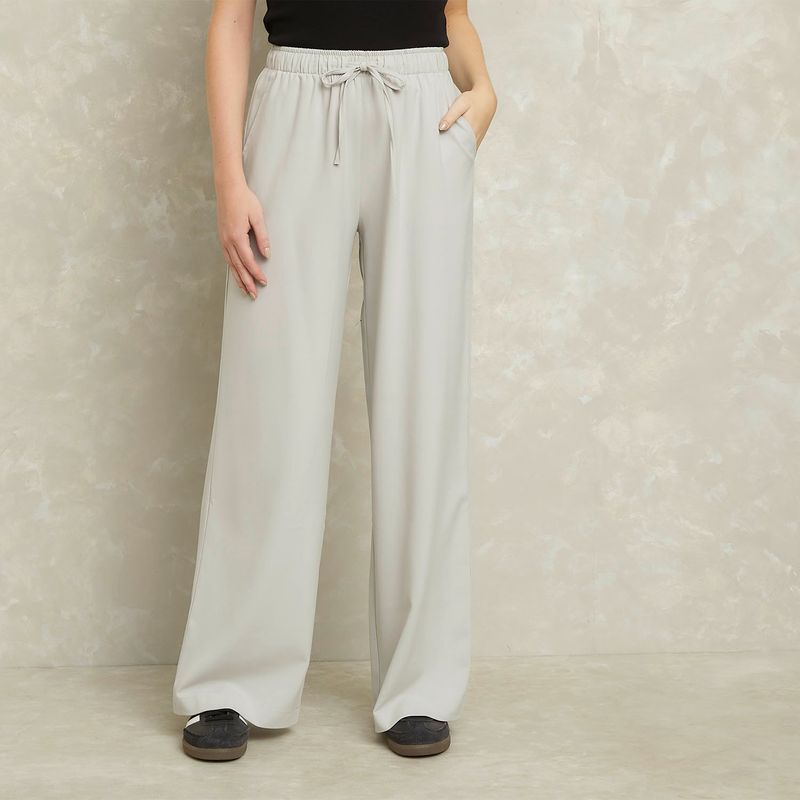 SYBILLA - Pantalón Pijamero Wide Leg Tiro Alto Mujer Sybilla