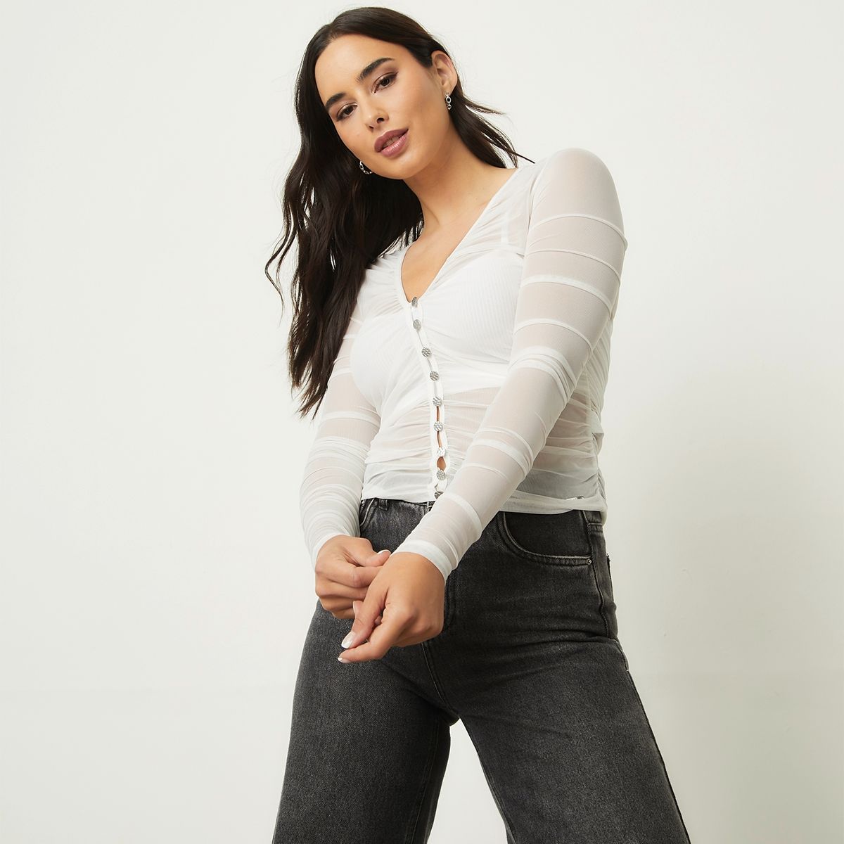 MOSSIMO - Blusa Manga Corta Mujer Mossimo