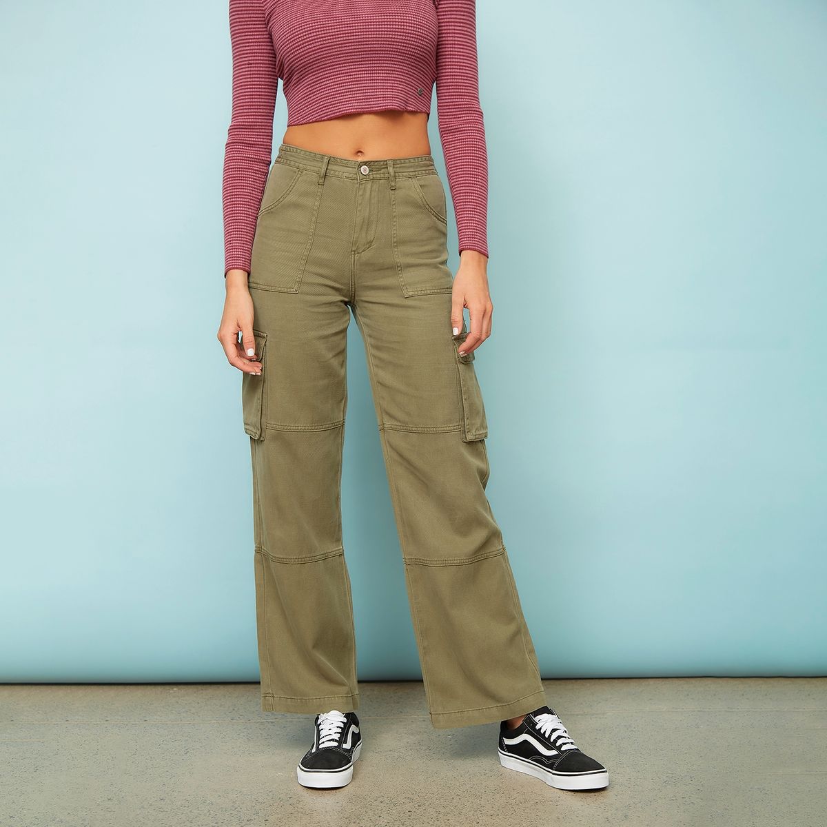 DOO AUSTRALIA - Pantalón Cargo Tiro Alto Mujer Doo Australia